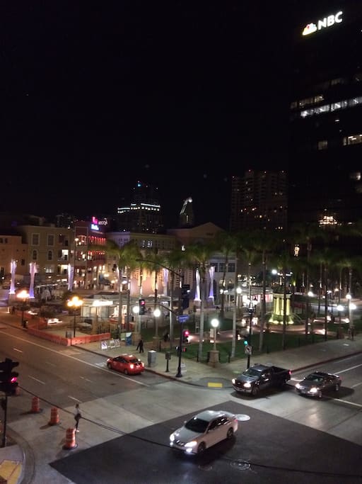 View of Horton Plaza Park from the Juliet balcony