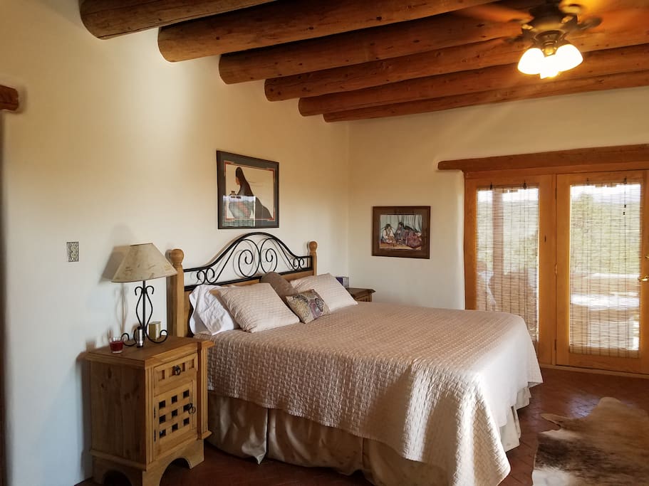 Master Suite has a King Bed, electric and woodburning fireplaces.