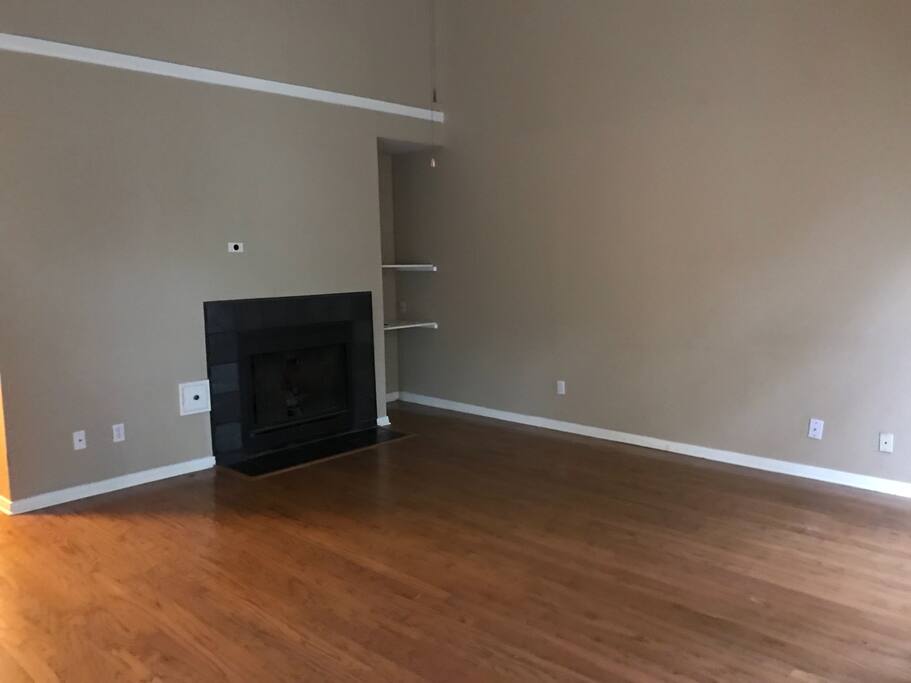 Living room with fireplace