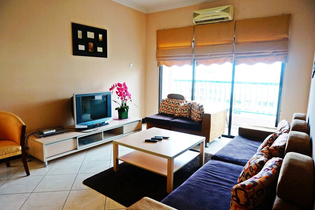 Living Room with 6-Seater Sofa