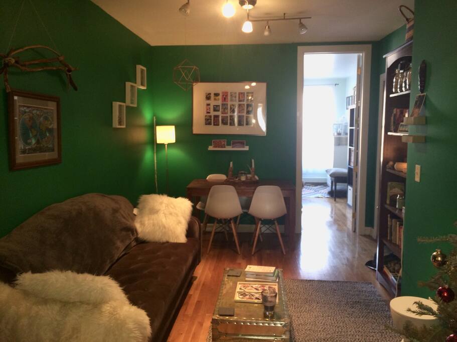 Living room and dining area