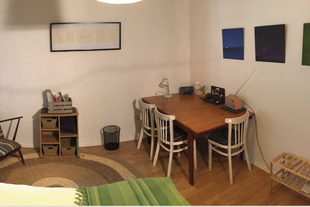 with space for working or dining