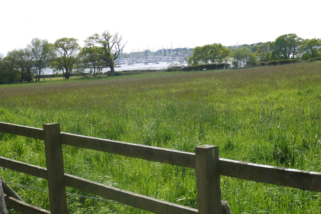 views of lymington river and solent