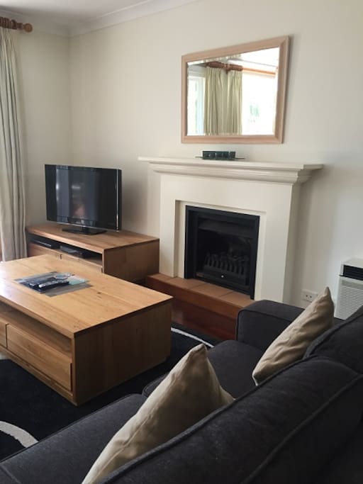 Spacious open plan living downstairs, fireplace in the lounge is a lovely addition during the colder months