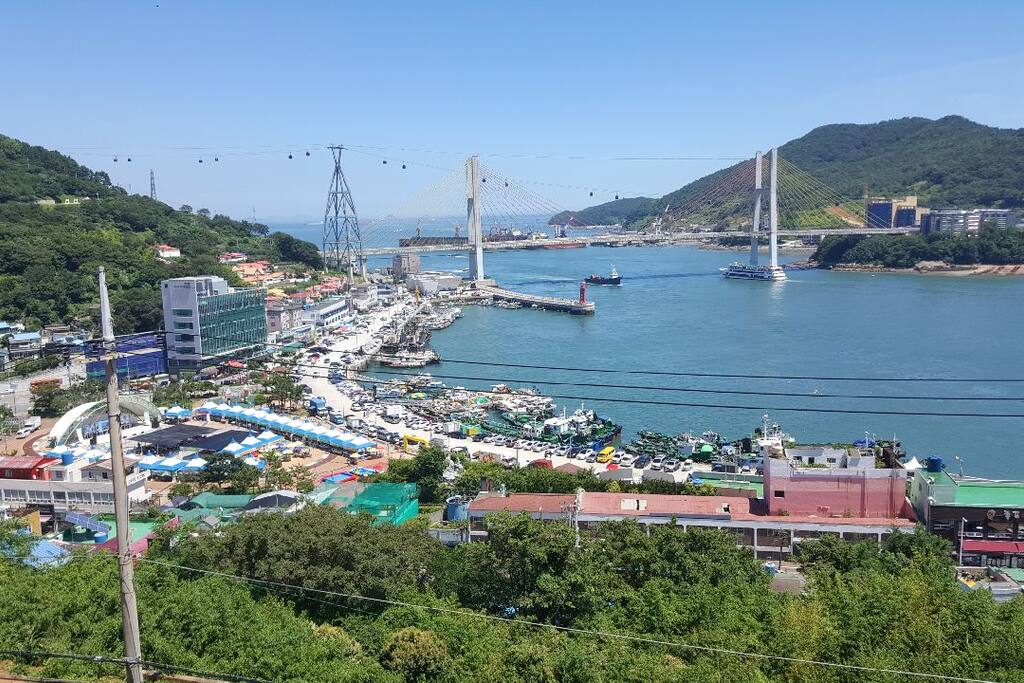 민박집에서 본 주간 경치