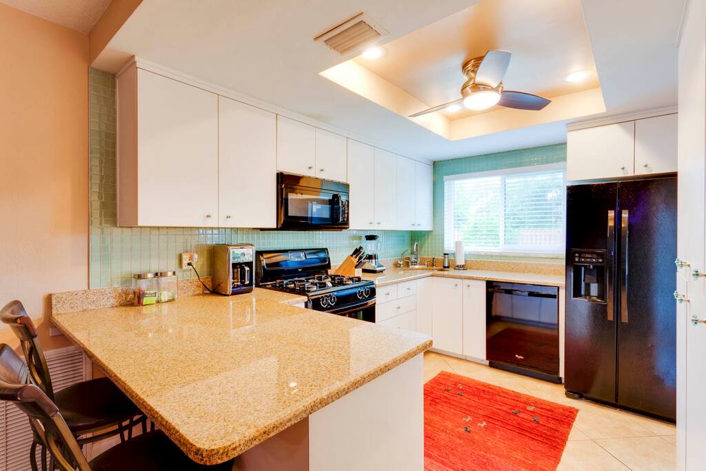 All new appliances and Granite Countertops, Custom Cabinets in the Kitchen