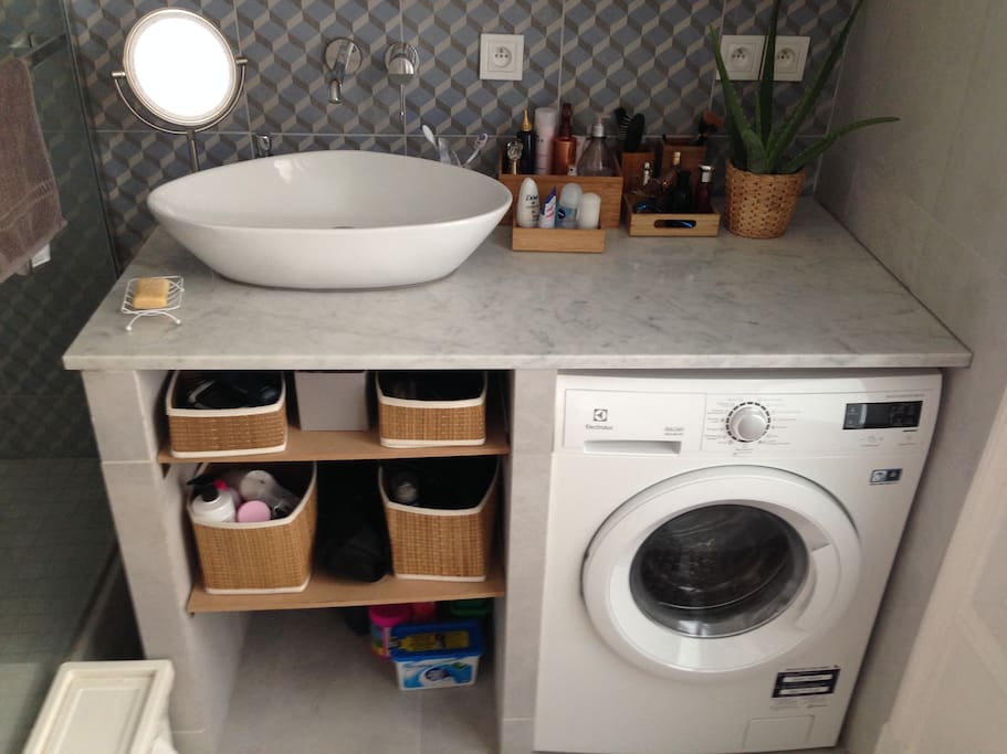 Bathroom with washer