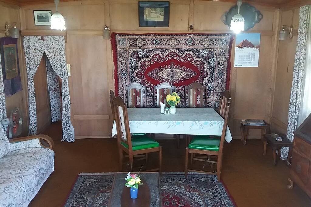 Dinning table and hall to sit read books and enjoy.