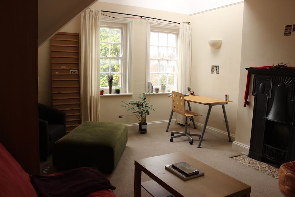 Living room and study