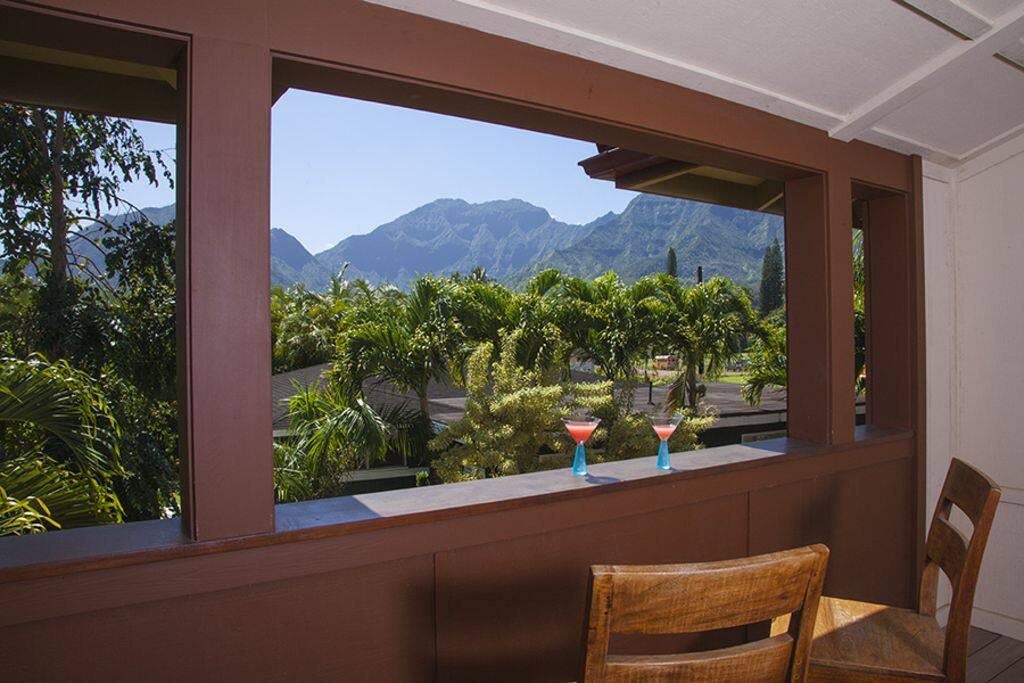 Mountain view from covered dining room.