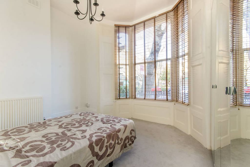 Traditional bay window in the bedroom