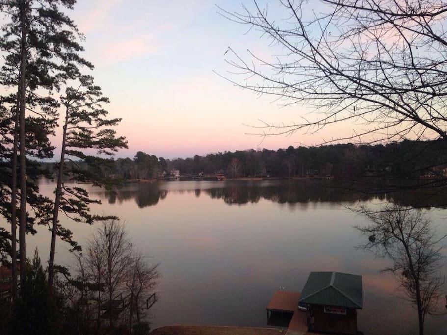 Lake view from patio. For an even better view, rent a boat, jet ski, kayak or paddle board from one of our recommended vendors!