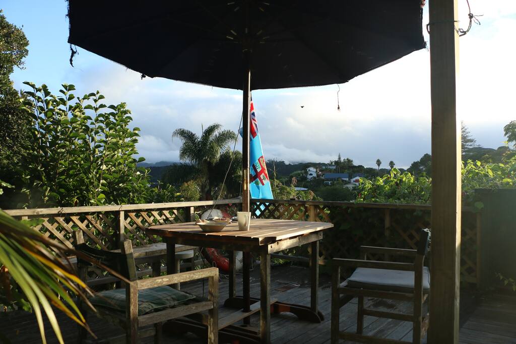 Morning sun in the deck