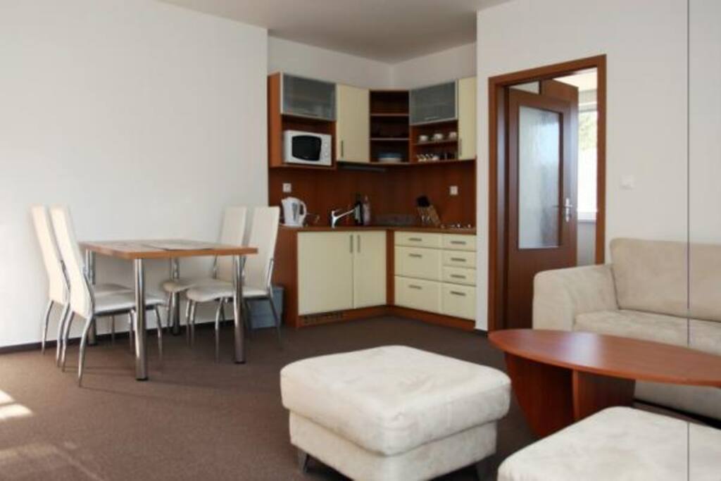Living room with kitchen