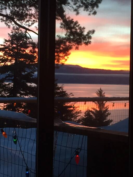Sunrise view from bed
