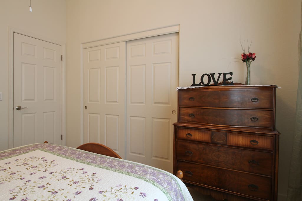 Large closets in master bedroom