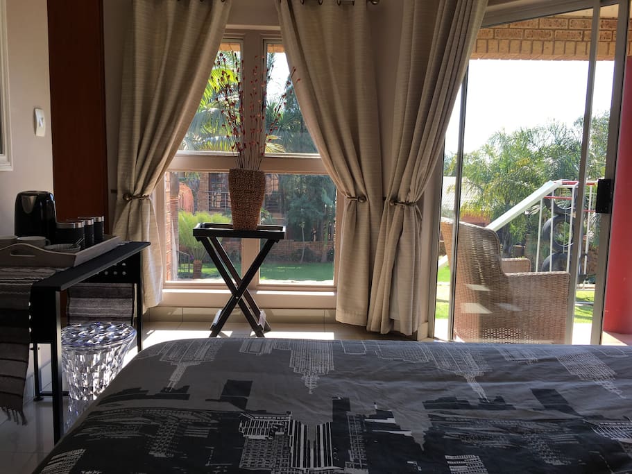 Private entry/exit to pool and garden