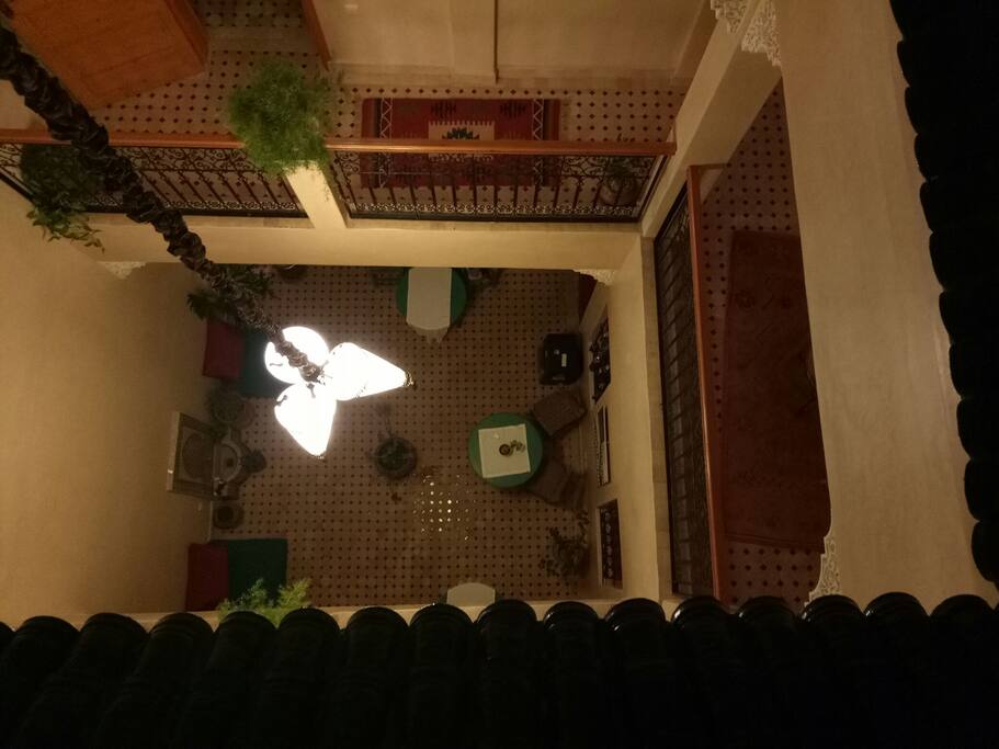 vu de la terrasse vers le Patio