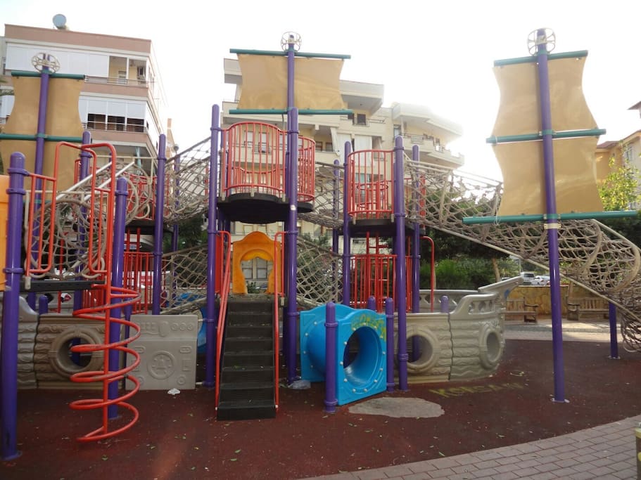 Playground just outside the building.