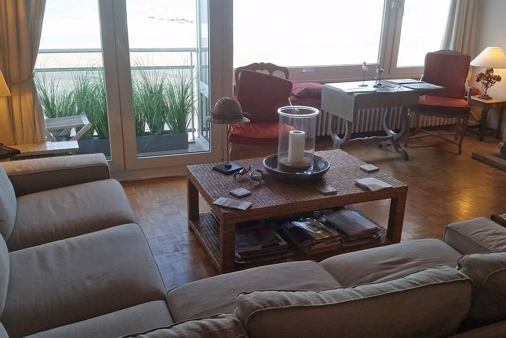 Living avec vue sur mer