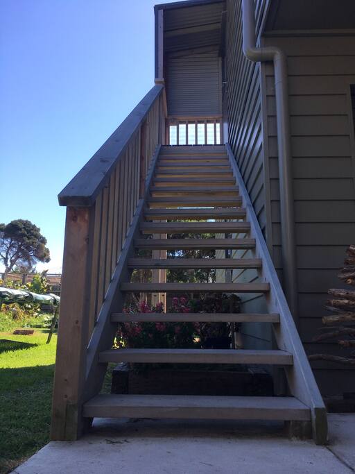 Stairs to private loft
