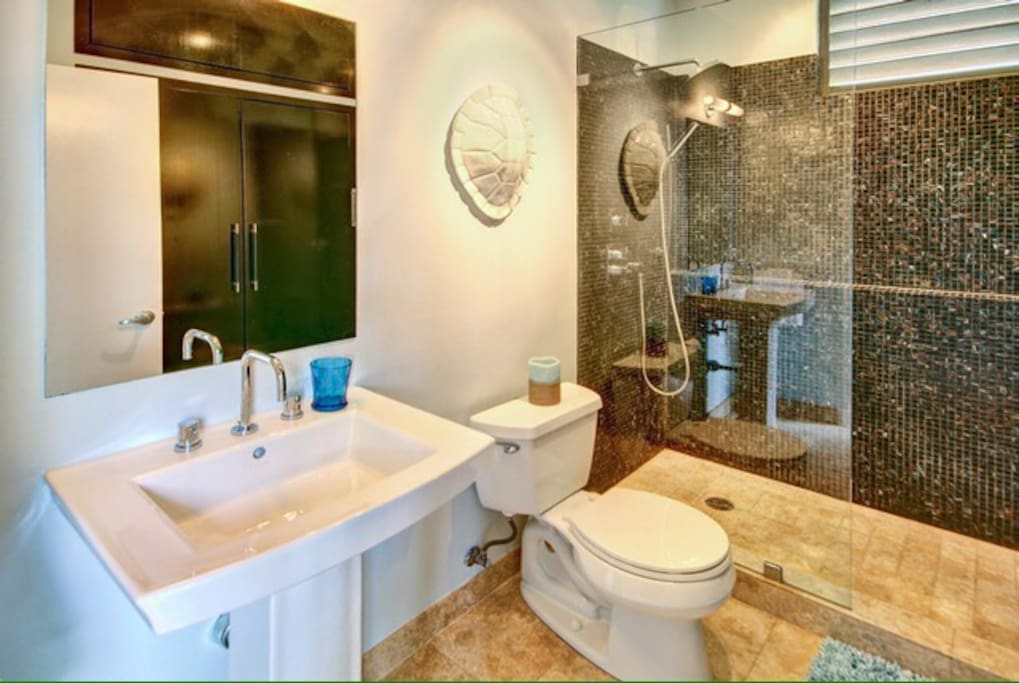 Bathroom with walk in shower