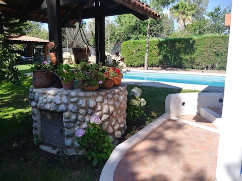 The blue peach: swimming pool, 16 plus 8 extra people