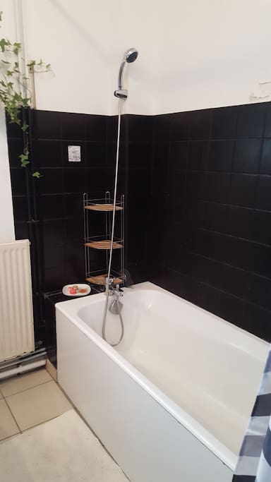 salle de bain avec baignoire
