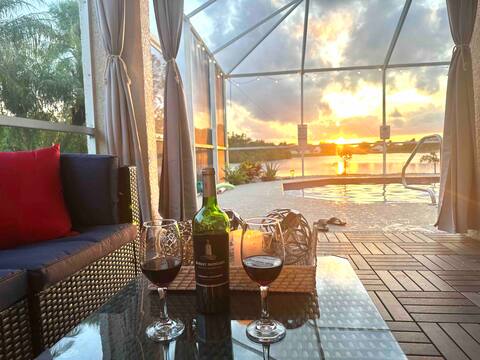 Sunset Lakefront Solar HeatedPool Close To Beaches