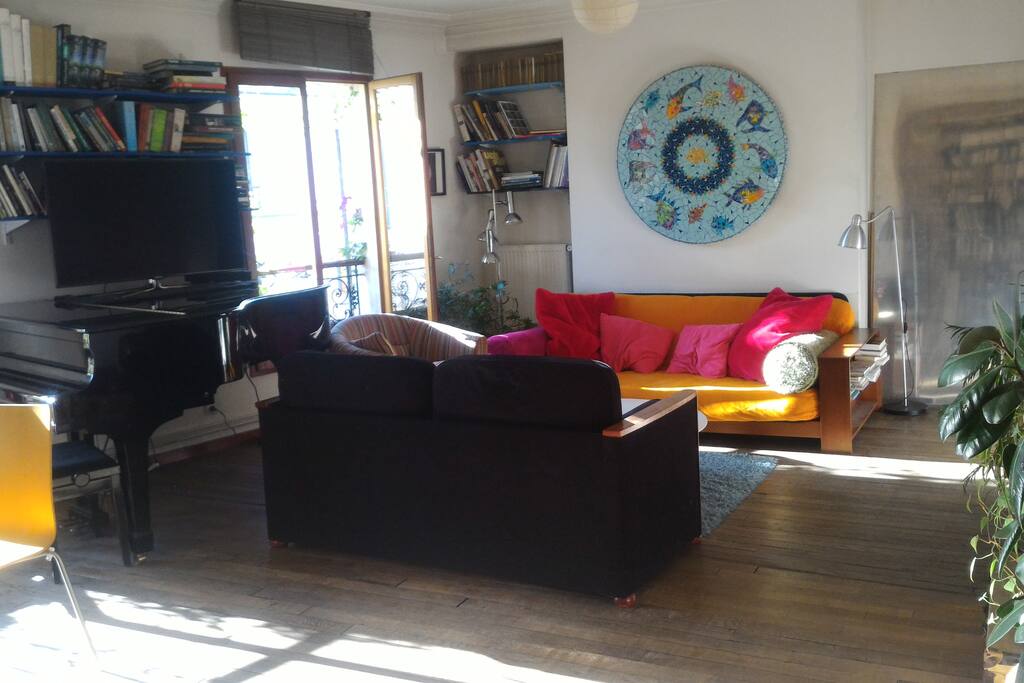 Living room in afternoon sun