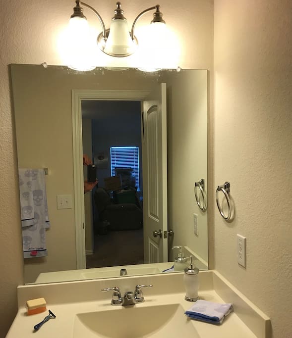 The home is just a year old. Private bath is yours.