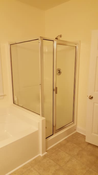 Large walk in shower in upstairs master
