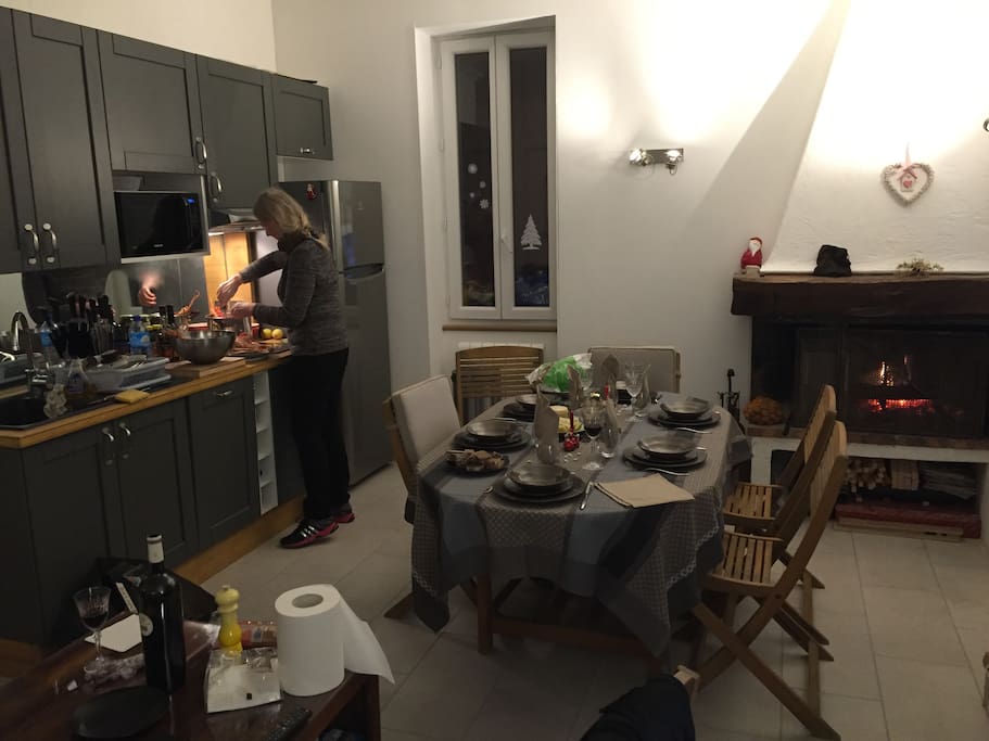 séjour avec cuisine ouverte