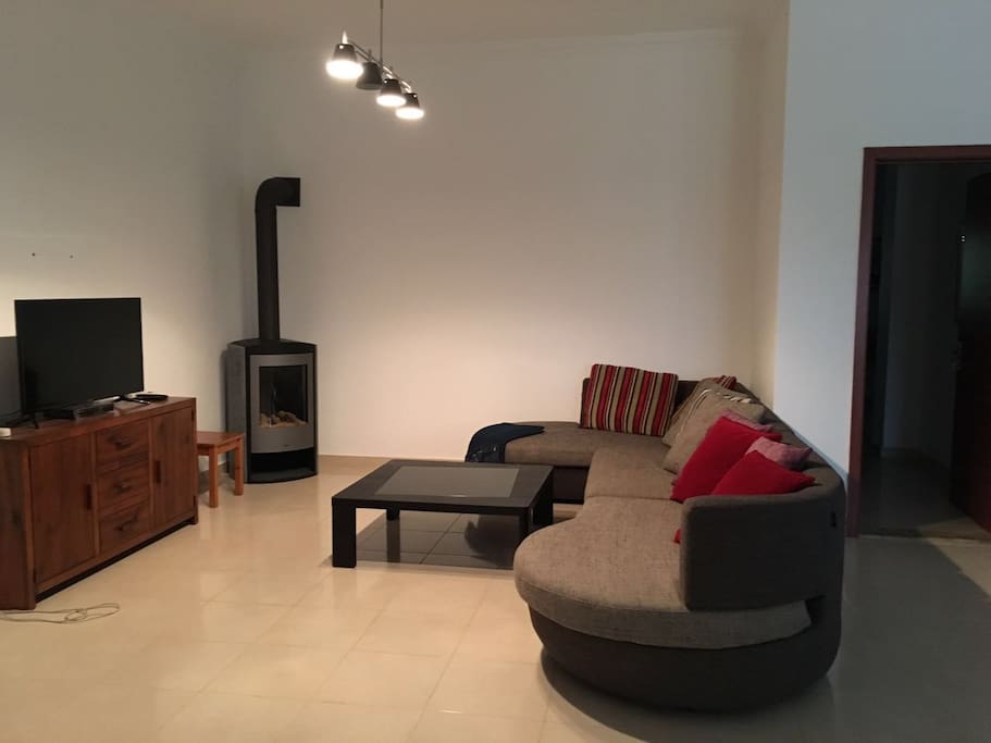 Fireplace and TV (Ground floor)