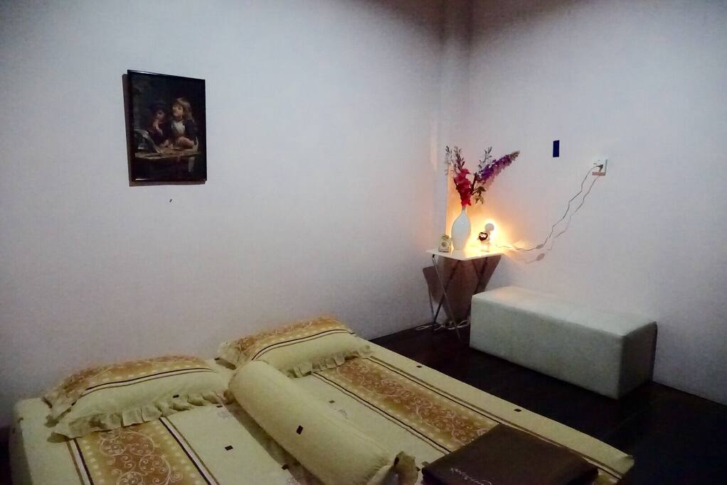 Inside the room, 6" bed type and room furnished.