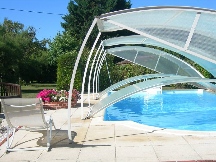 piscine en été