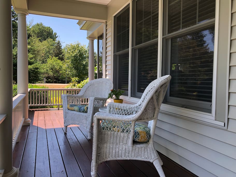 Private front porch great for morning coffee