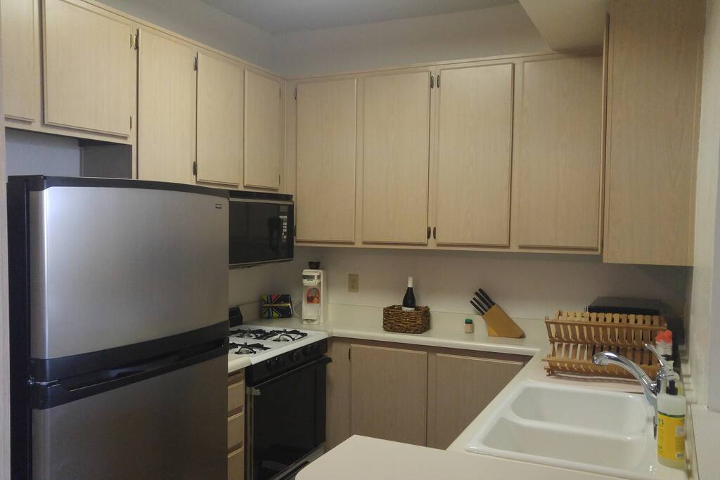 You can cook all your meals in my fully equipped kitchen or just mircrowave a snack and make coffee. Either way, enjoy a complimentary breakfast!