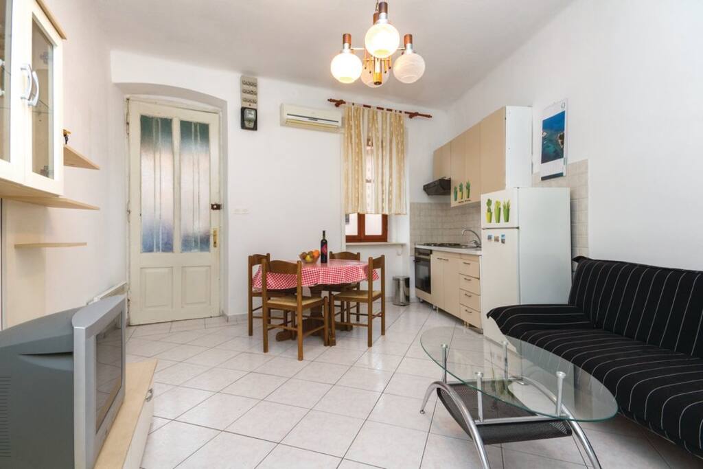 Living room and dining room