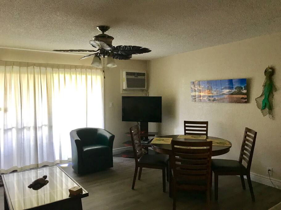 Dining area within living area