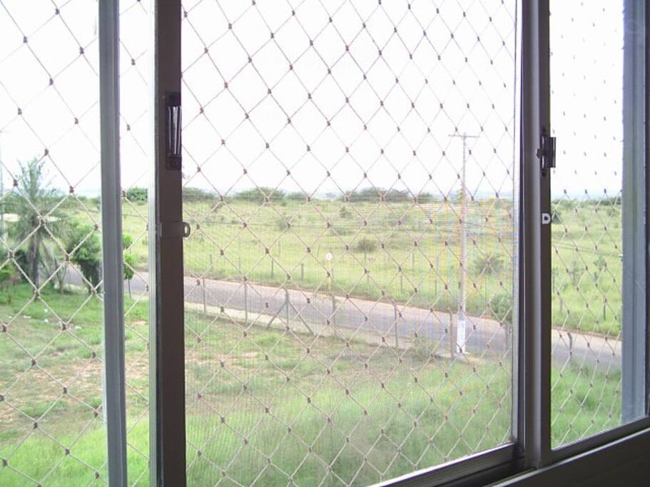 Vista da janela da sala de estar.