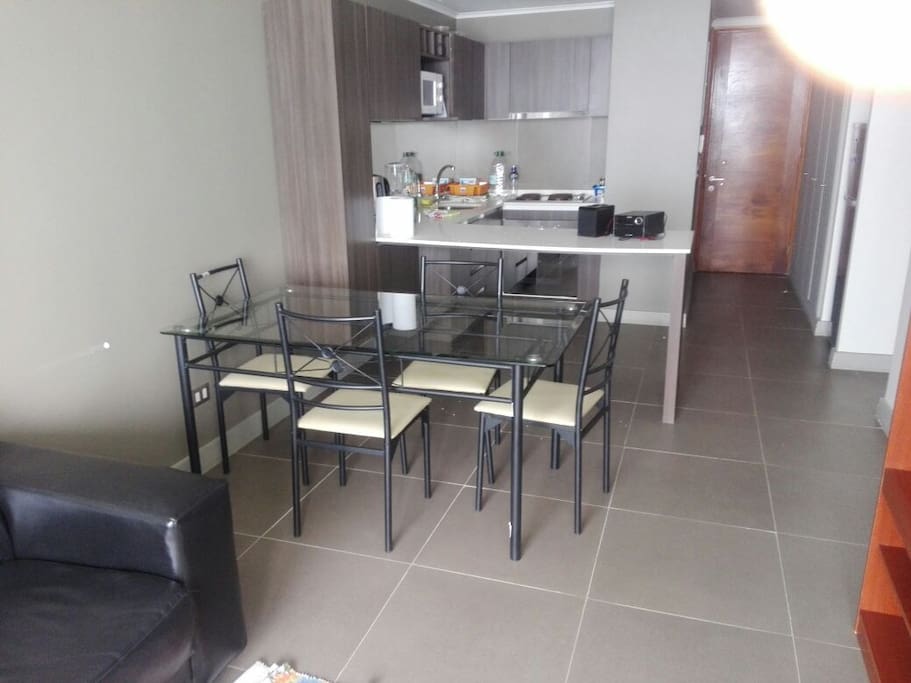 living comedor, cocina americana