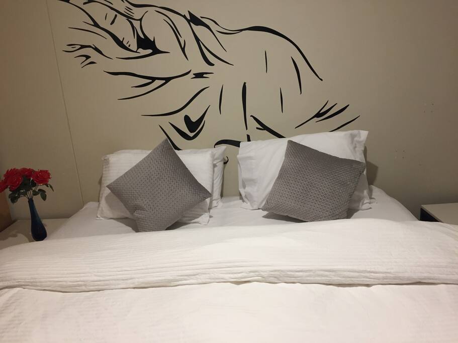 Two single beds can be converted into one king size bed.