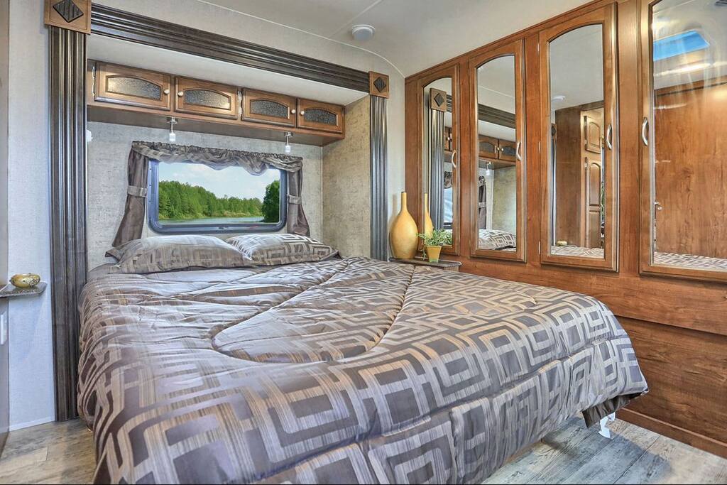 Private master bedroom with private entrance.