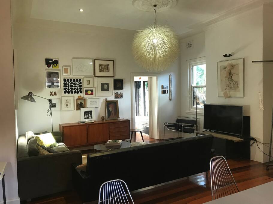 From the eat in kitchen to the lounge room , onto the 4th bedroom ( 2x single beds - out to garden )