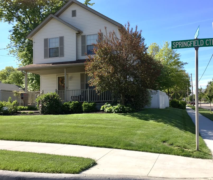 Front on a corner lot