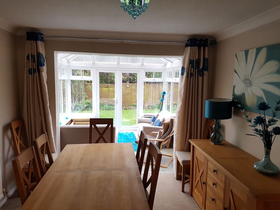 Dining room and conservatory