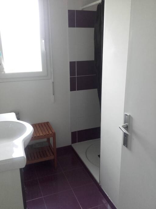 salle de bain avec douche