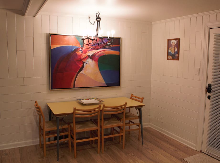 Dining room featuring local East Nashville art!