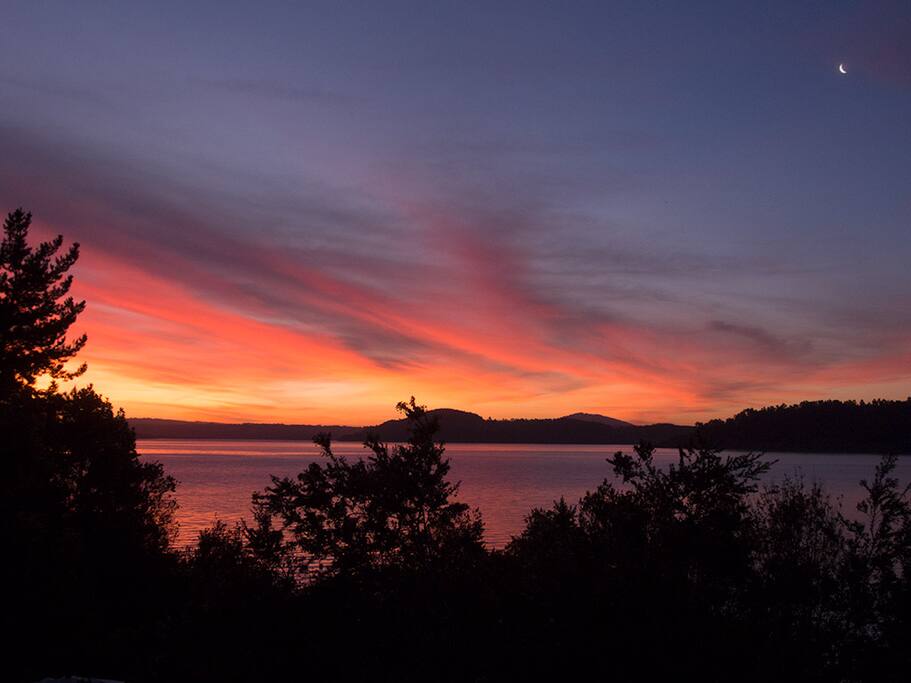 Atardecer desde la terraza.